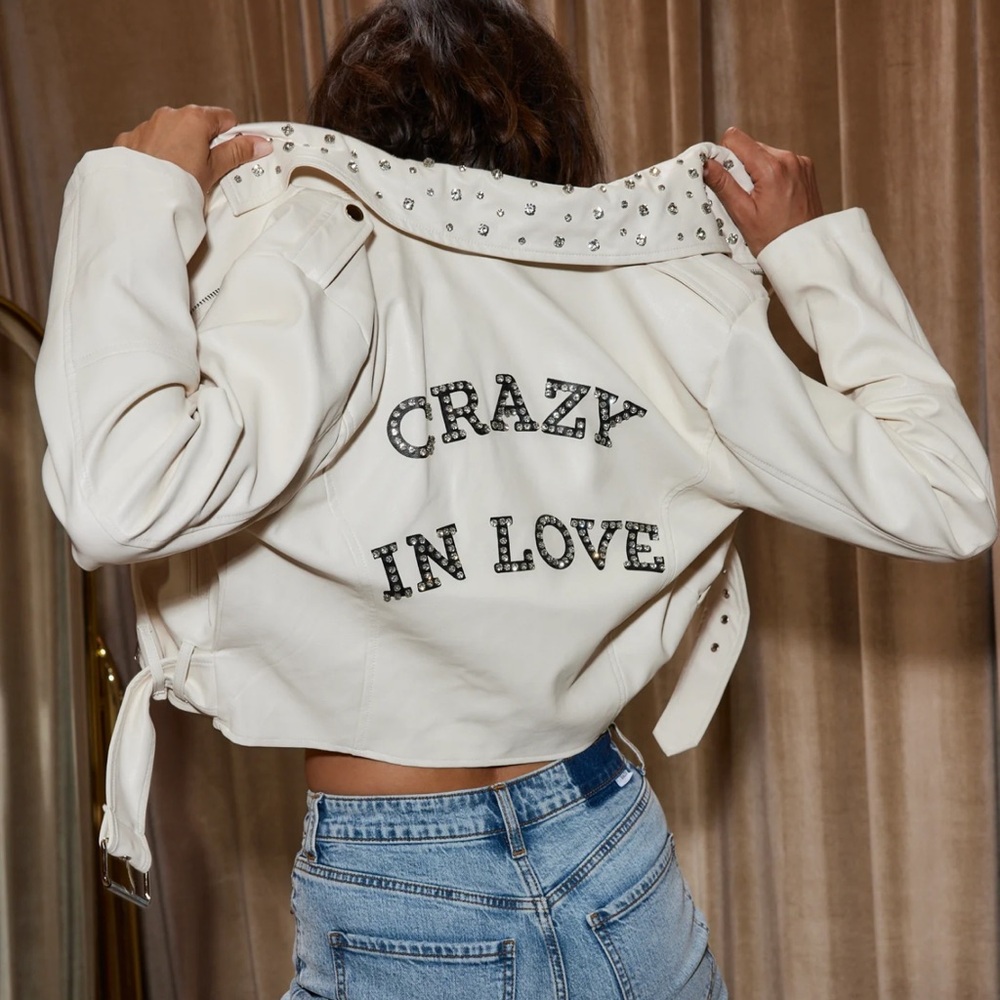 White Studded Women's Jacket